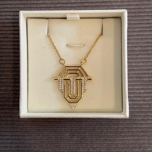 Jewelry - Gold Tone Geometric Pendant Necklace - Women's Jewelry
